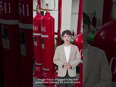 80L 90L IG100 Nitrogen Fire Suppression Device Pipe Network Type สีแดง